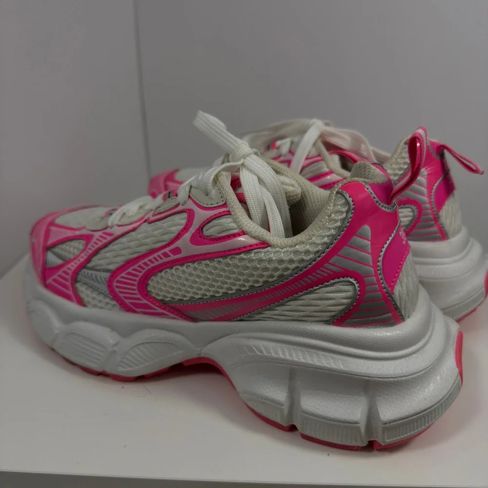 Chunky Sneakers‎ Women Size 9M Hot Pink White Mesh Athletic
